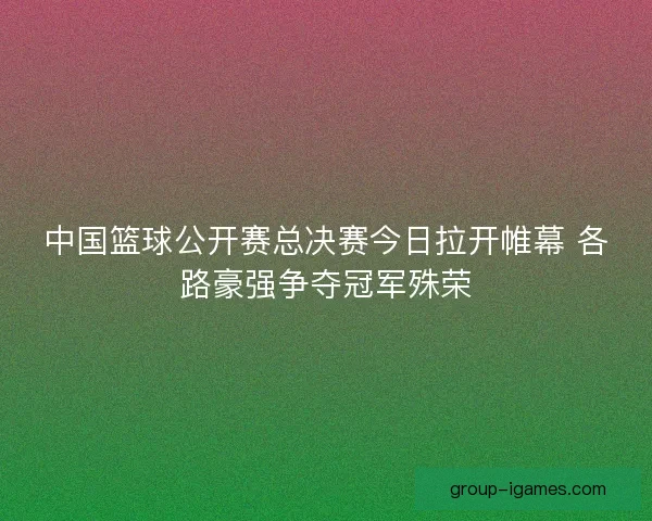 中国篮球公开赛总决赛今日拉开帷幕 各路豪强争夺冠军殊荣